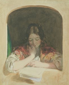 Meisje Leest bij een Raam, 19e eeuw